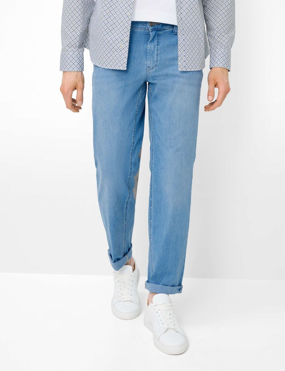 Hellblaue Denim Five-Pocket-Hose