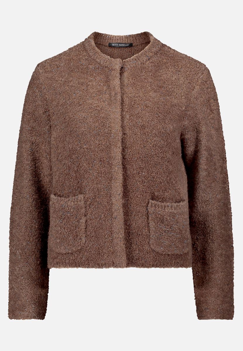 Strickjacke mit Struktur und aufgesetzten Taschen