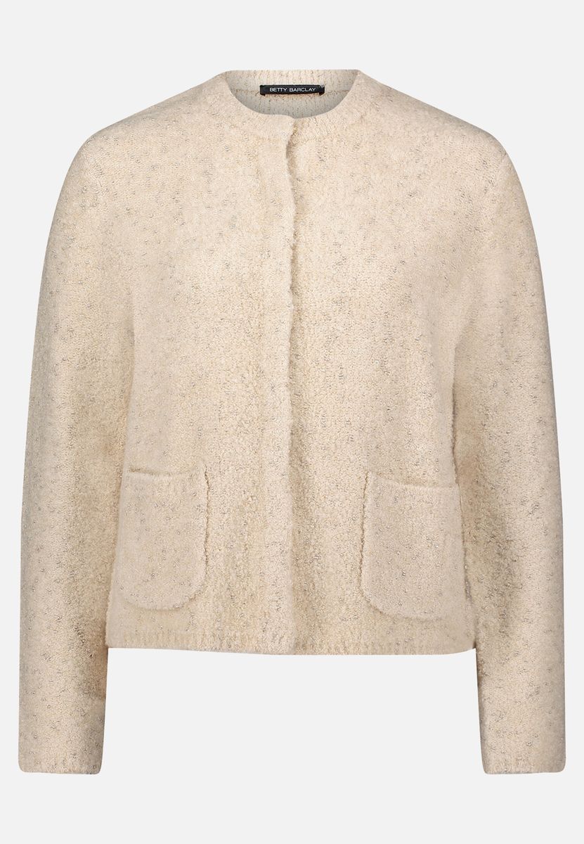 Strickjacke mit Struktur und aufgesetzten Taschen