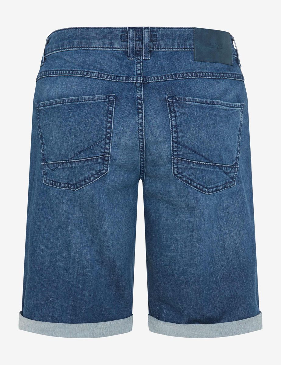 Herren Denim Bermuda Shorts, umgeschlagener Saum