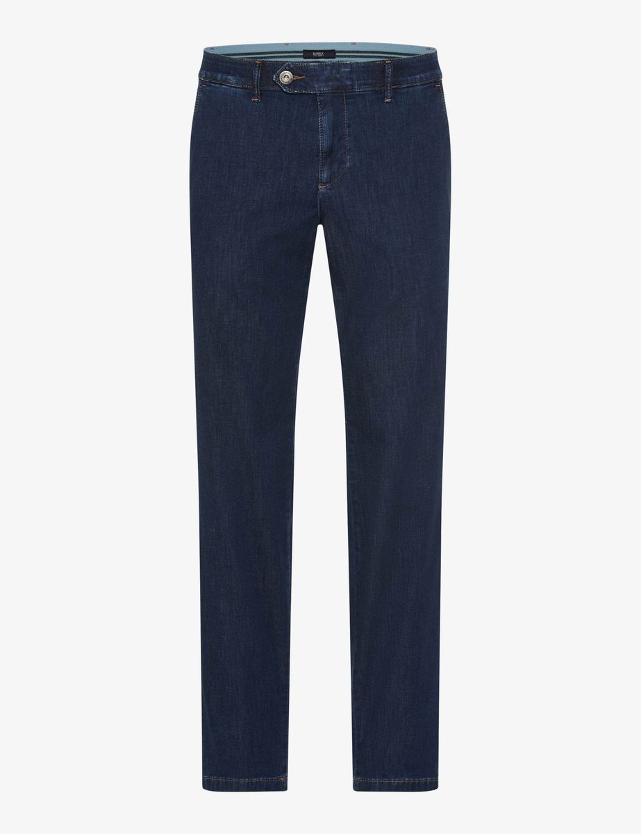 Herren Dunkelblaue Denim Chino Hose