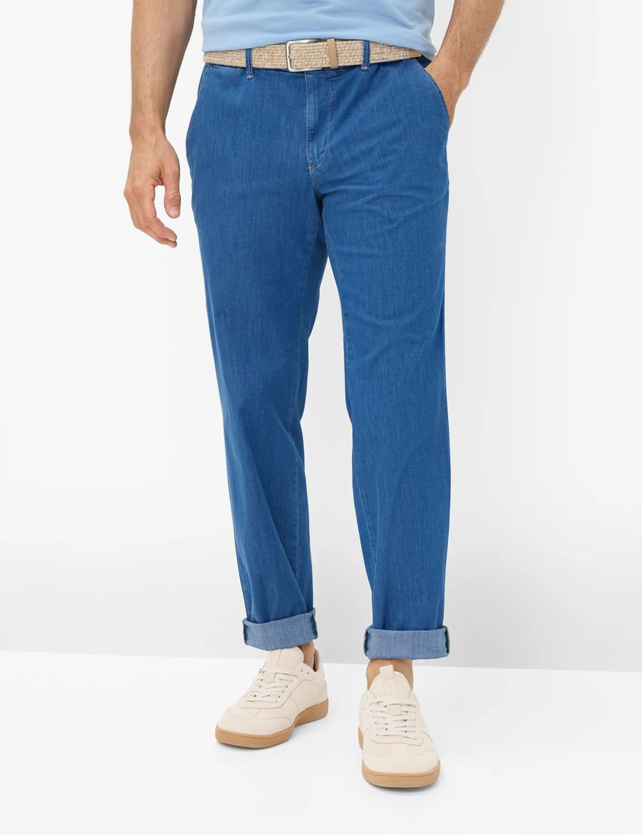 Herren Slim-Fit Denim Chino Hose