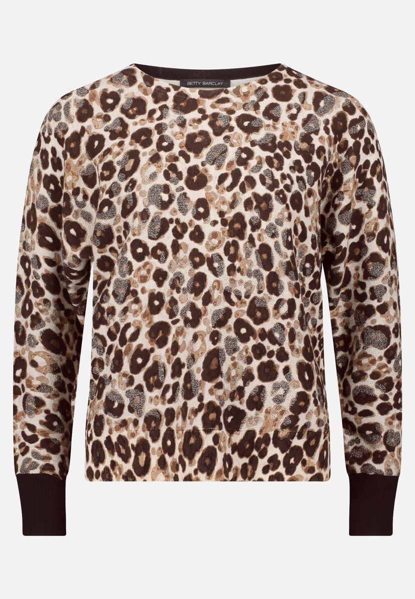Strickpullover mit Animal-Print
