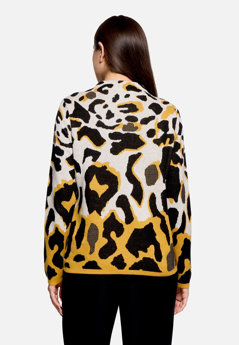 Strickpullover mit Animal-Print