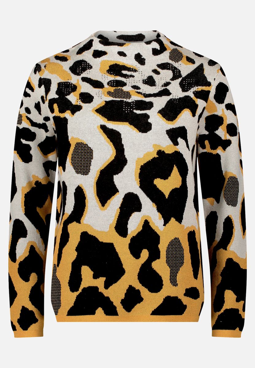 Strickpullover mit Animal-Print
