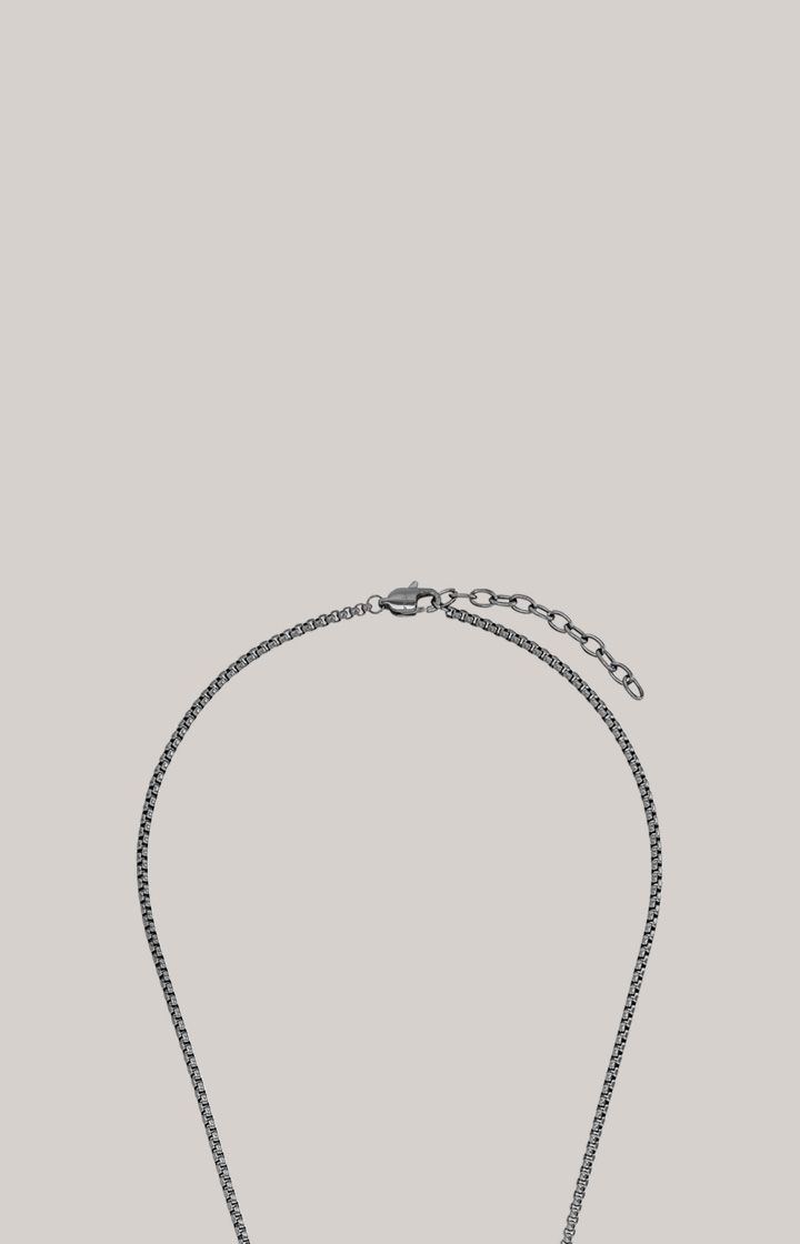 Halskette mit Anhänger in Gun/Anthrazit