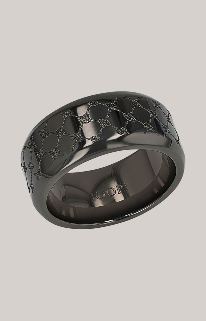 Edelstahl Ring in Gun/Anthrazit