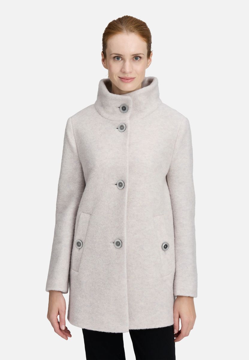 Eleganter Wollmantel mit Trichterkragen