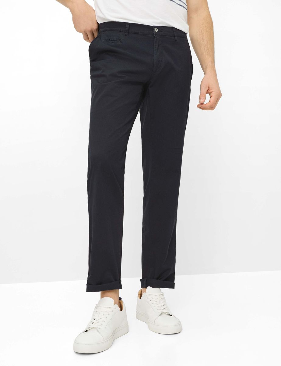 Herren Chino Hose Modern Fit Marineblau