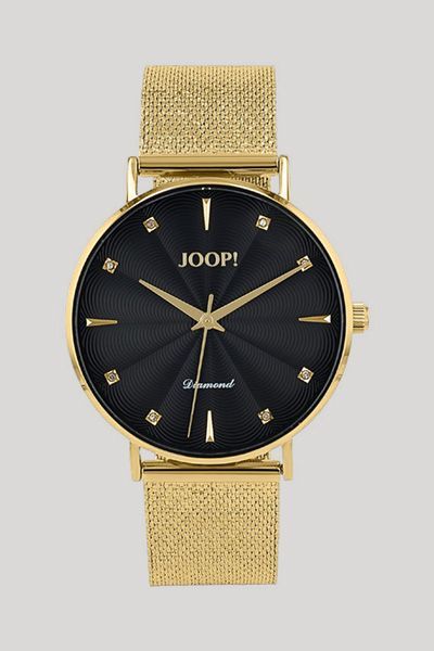 Damen-Armbanduhr mit Diamanten in Gold