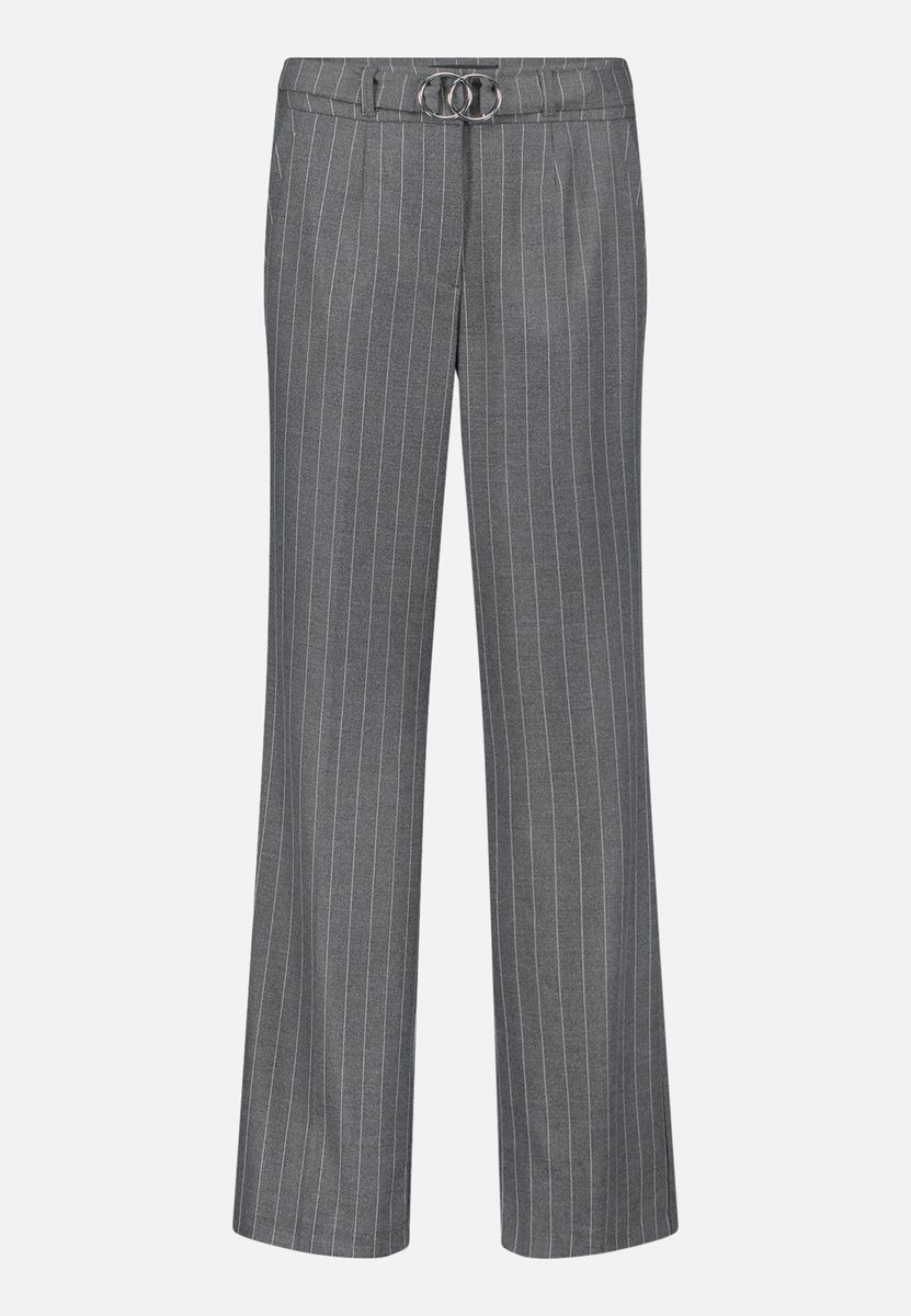 Hochtaillierte Gestreifte Weitbein Hose