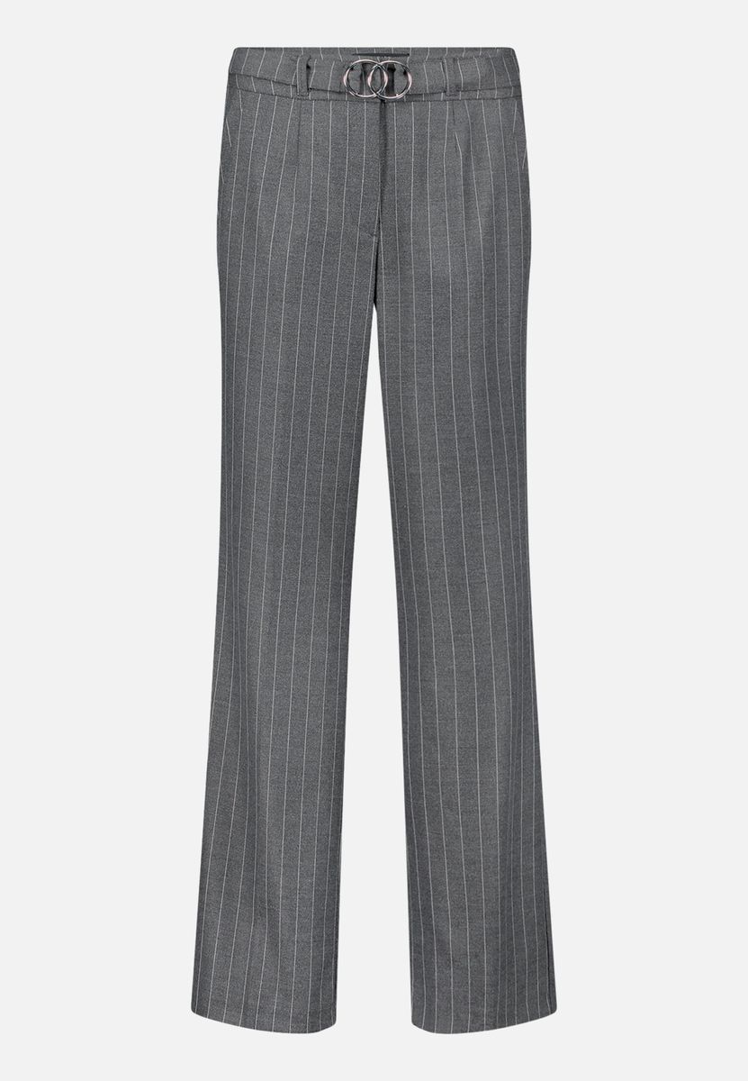 Hochtaillierte Gestreifte Weitbein Hose