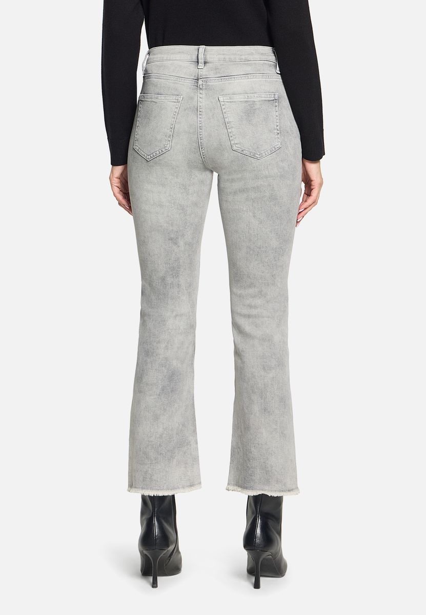 Graue Slim Fit Jeans mit Waschung