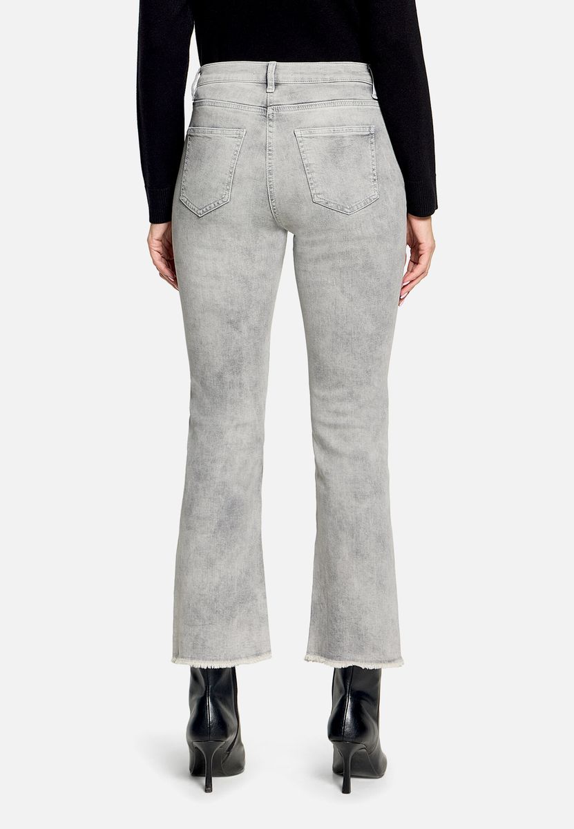 Graue Slim Fit Jeans mit Waschung