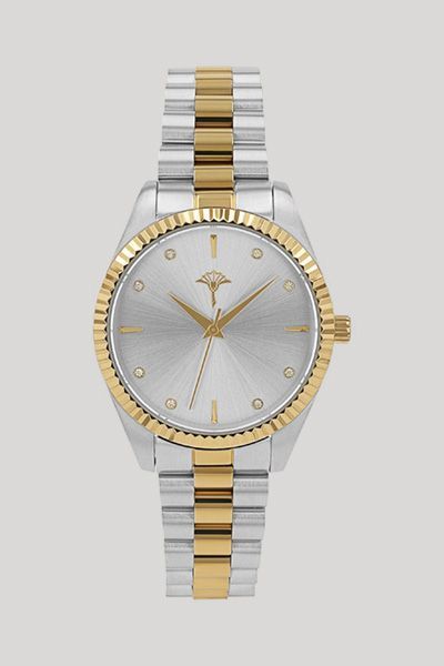 Damen-Armbanduhr in Silber/Gold