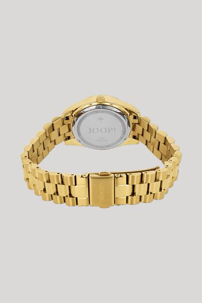 Damen-Armbanduhr mit Zirkonia in Gold
