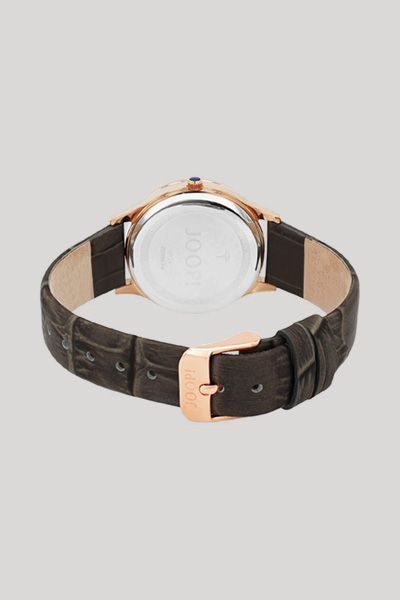 Damen-Armbanduhr mit Zirkonia in Roségold/Grau