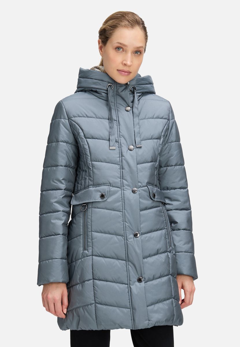 Wattierte Outdoorjacke mit Kapuze