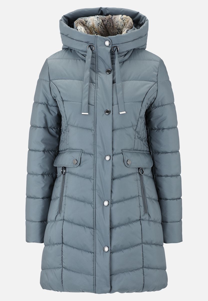 Wattierte Outdoorjacke mit Kapuze