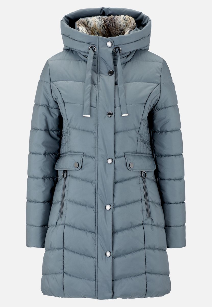 Wattierte Outdoorjacke mit Kapuze