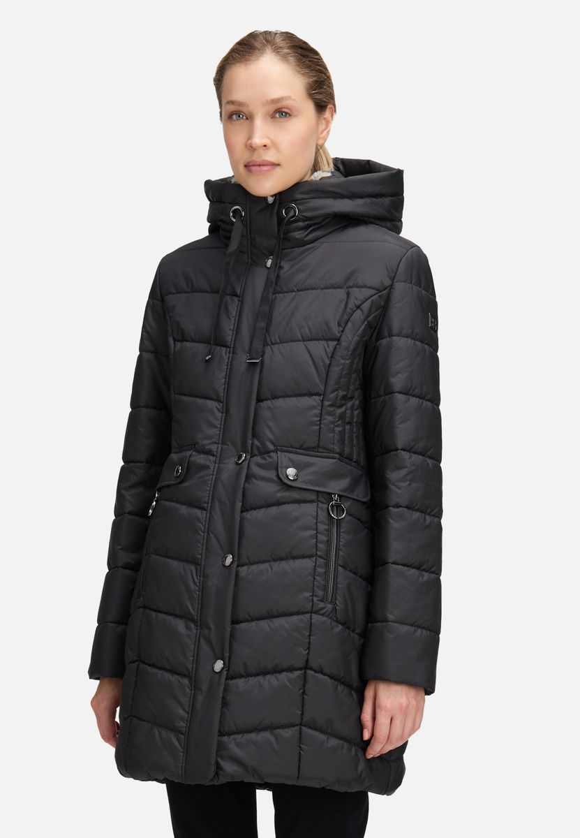 Wattierte Outdoorjacke mit Kapuze
