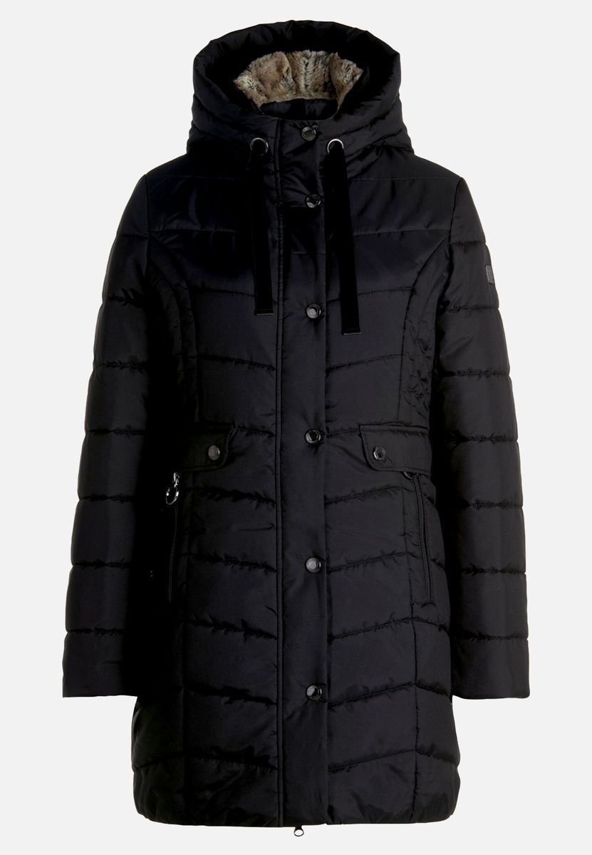 Wattierte Outdoorjacke mit Kapuze