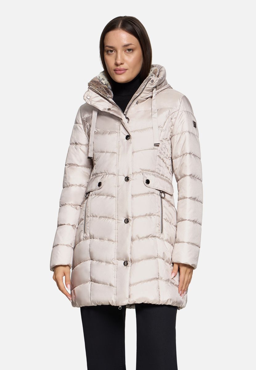 Wattierte Outdoorjacke mit Kapuze