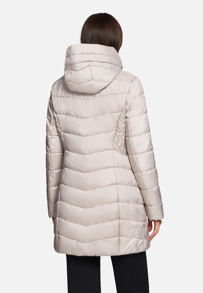 Wattierte Outdoorjacke mit Kapuze
