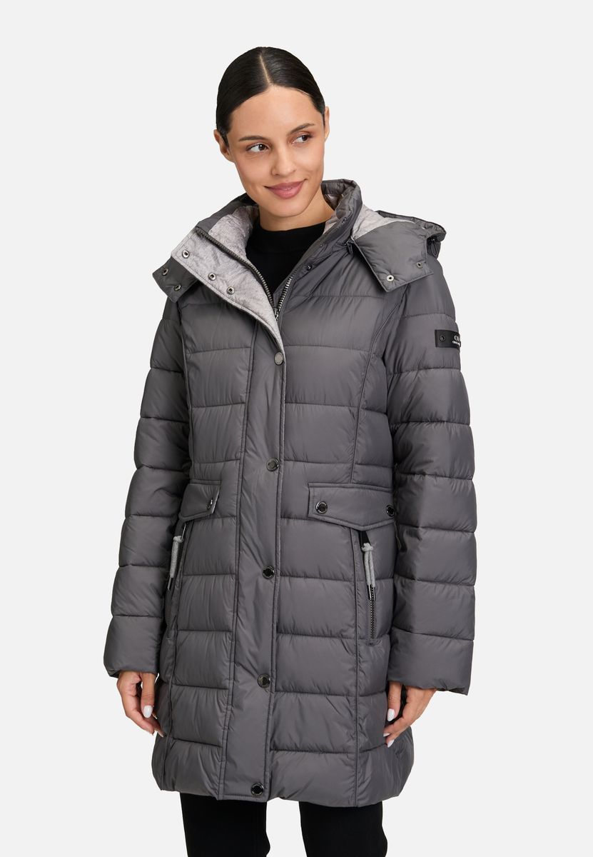 Steppmantel mit Kapuze und abnehmbarer Kapuze