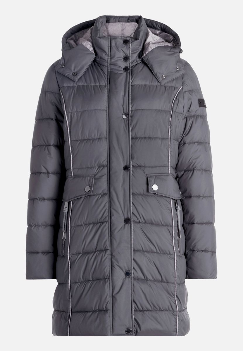 Sportlicher Steppparka mit abnehmbarer Kapuze