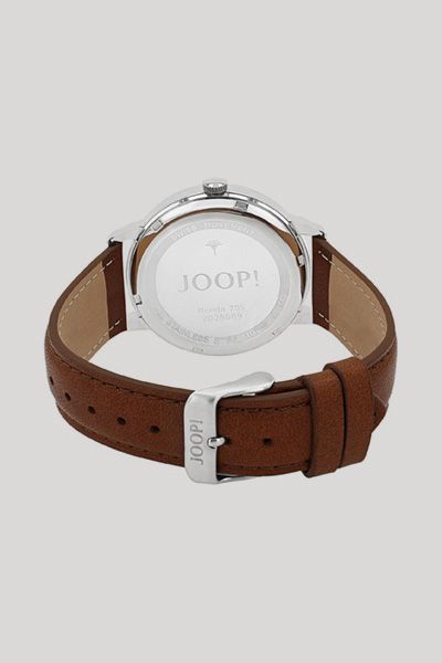 Herren-Armbanduhr in Silber/Braun