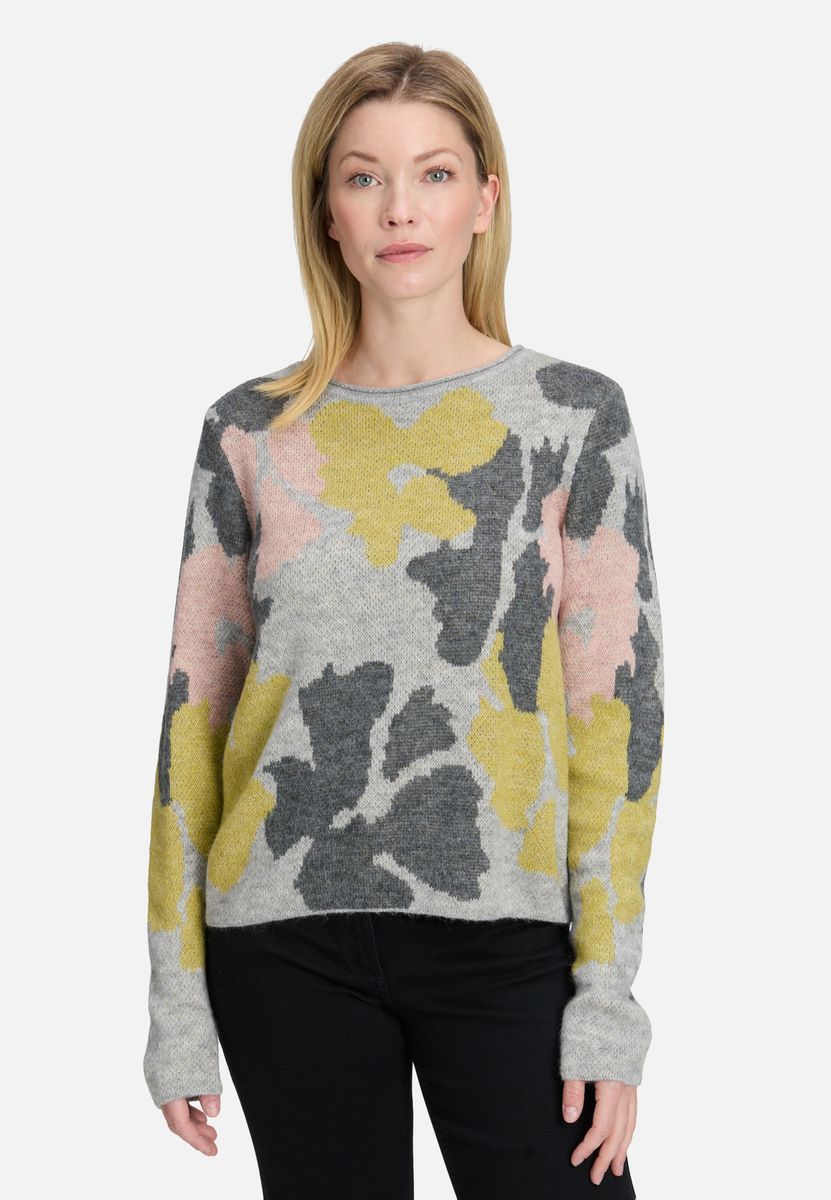 Floral Jacquard Strickpullover