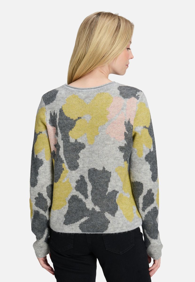 Floral Jacquard Strickpullover