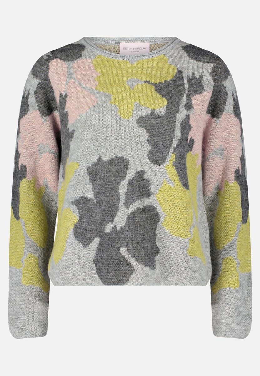 Floral Jacquard Strickpullover