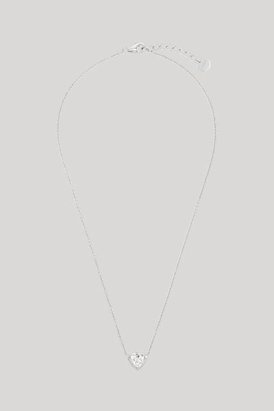 Collier-Halskette mit Herz-Anhänger in Silber