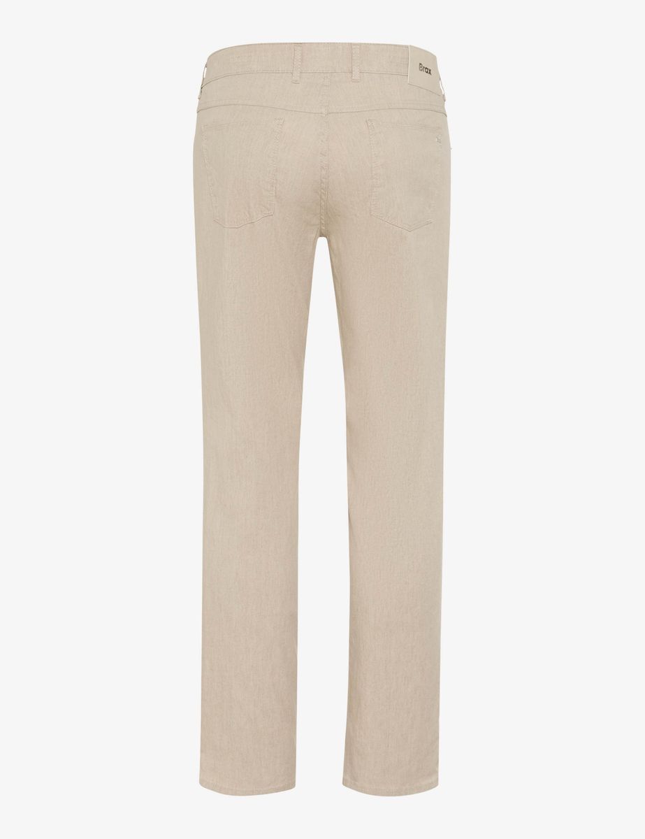 Herren hellbeige Hi-Flex Leinenhose