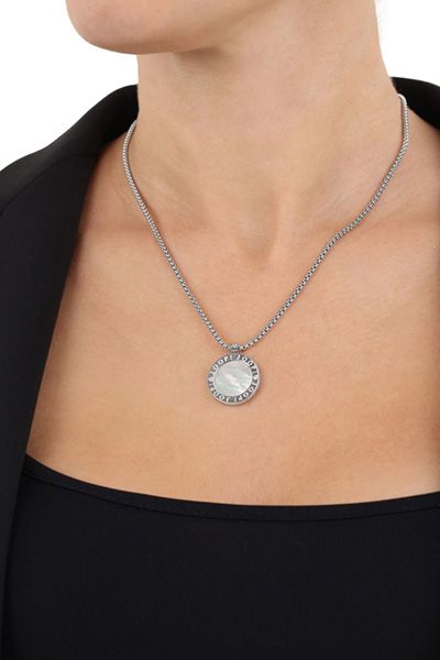 Halskette mit Zirkonia-Anhänger in Silber