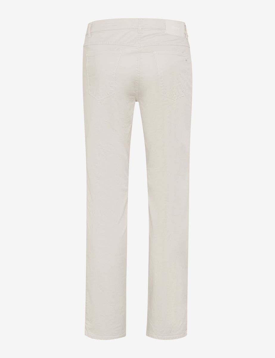 Beige Baumwollmix Five-Pocket Hose