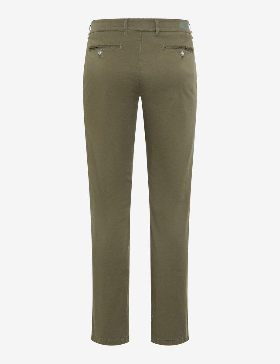 Olivgrüne Chinohose aus Baumwollmischung