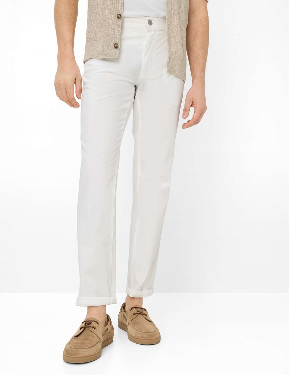 Herren Weiße Straight Fit Five-Pocket Hose