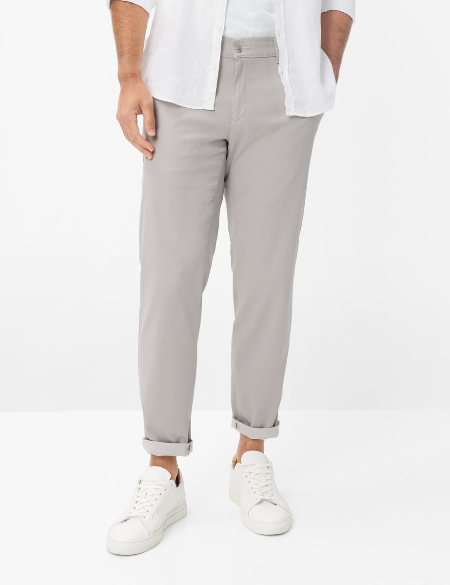 Herren Chino Jogpants mit Tapered Schnitt in Silber