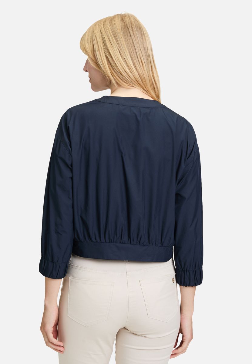 Kurze marineblaue Blousonjacke