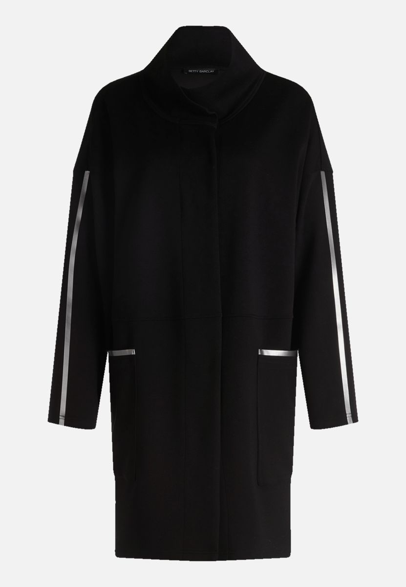 Sweatmantel mit Stehkragen und lockerer Passform