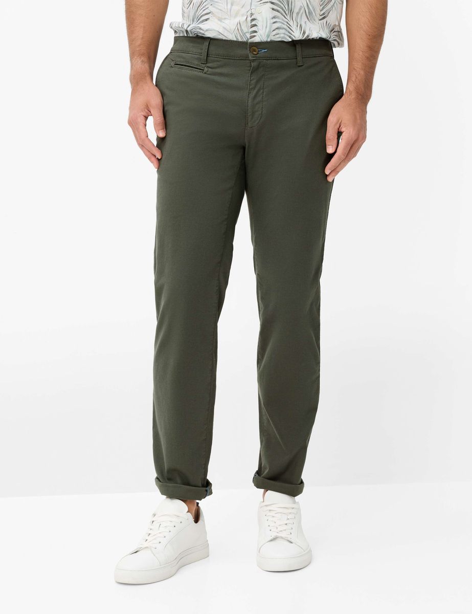 Herren Chino Hose in Olivgrün