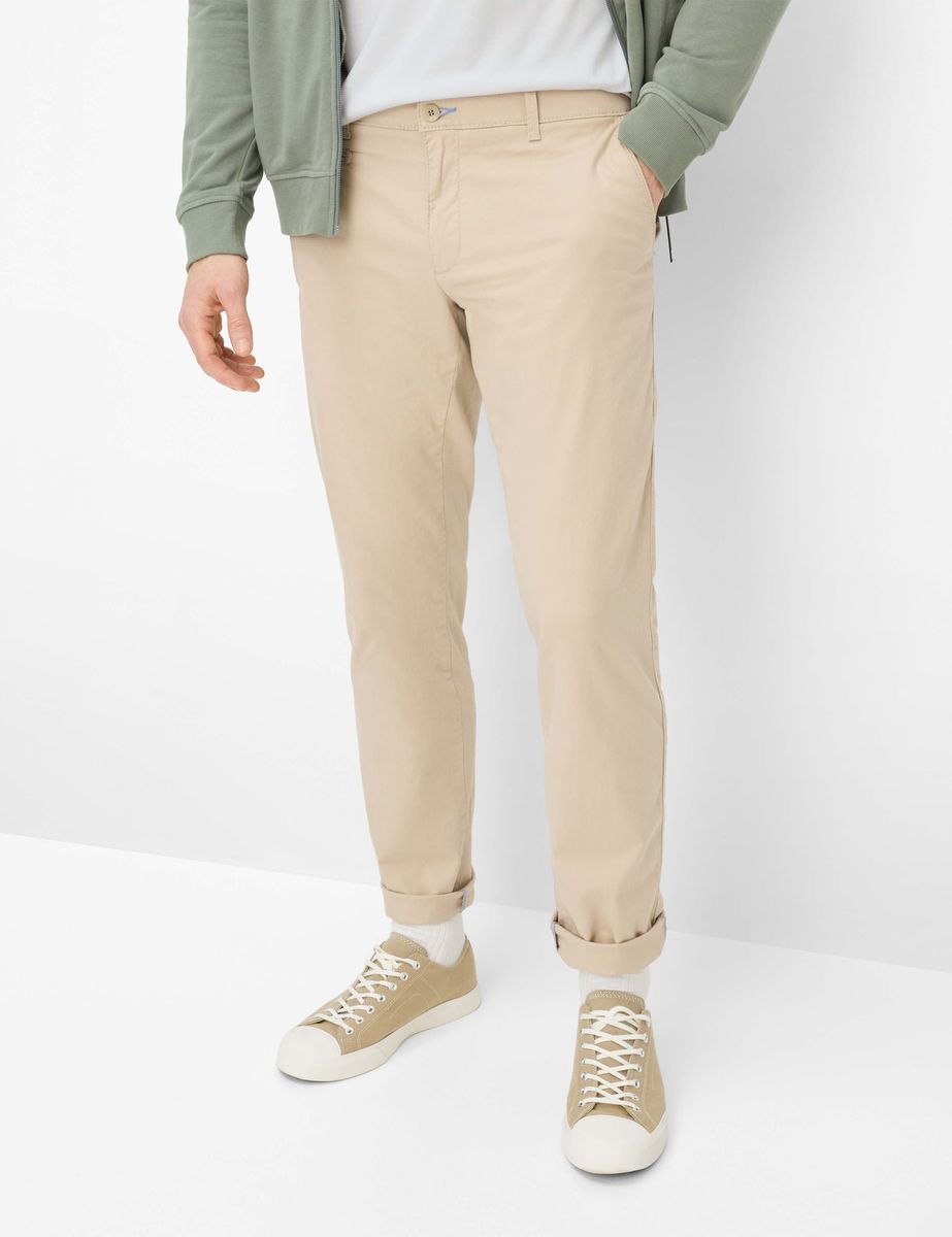 Herren Chino Hose Beige Modern Fit