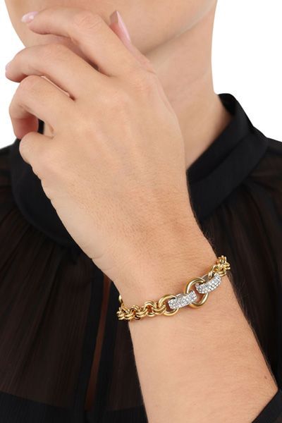 Armband mit Zirkonia in Gold/Weiß
