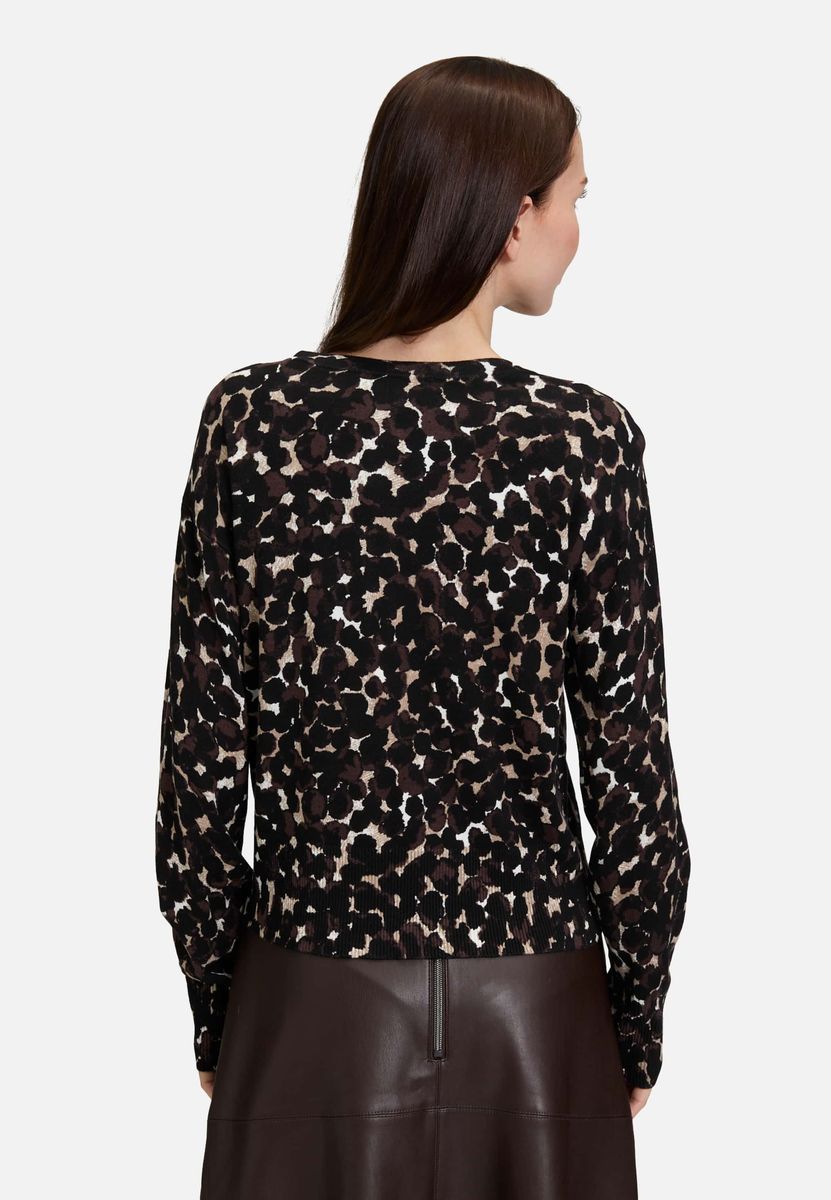Cardigan mit Animalprint und lässiger Passform