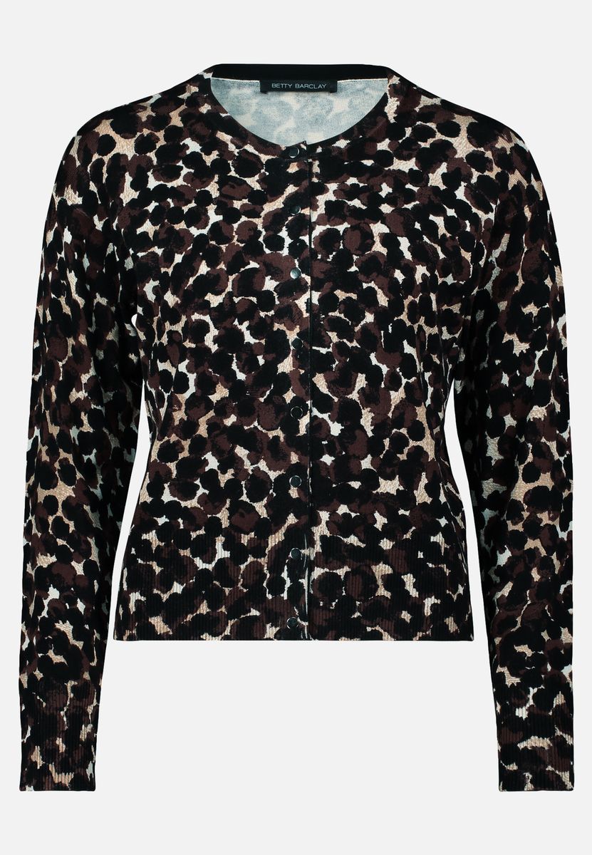 Cardigan mit Animalprint und lässiger Passform