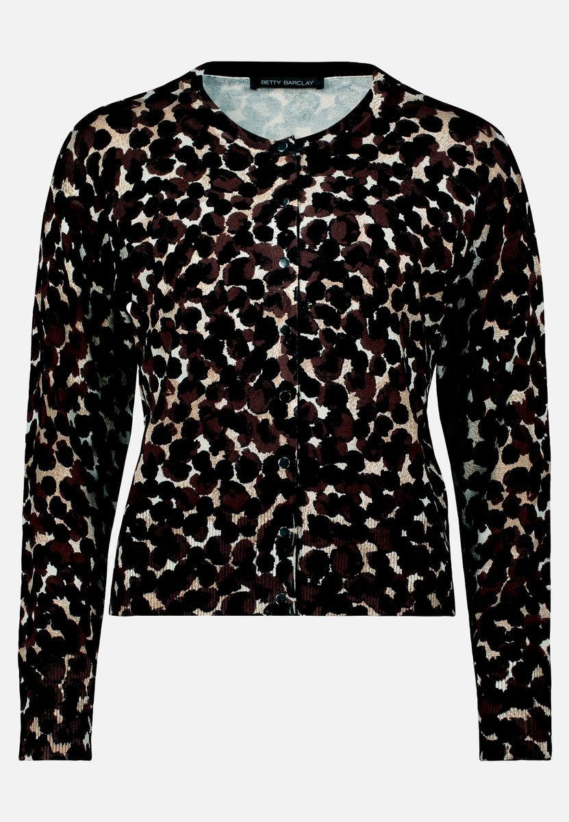 Cardigan mit Animalprint und lässiger Passform