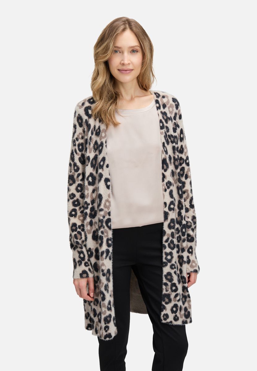 Strickjacke mit Animal-Print